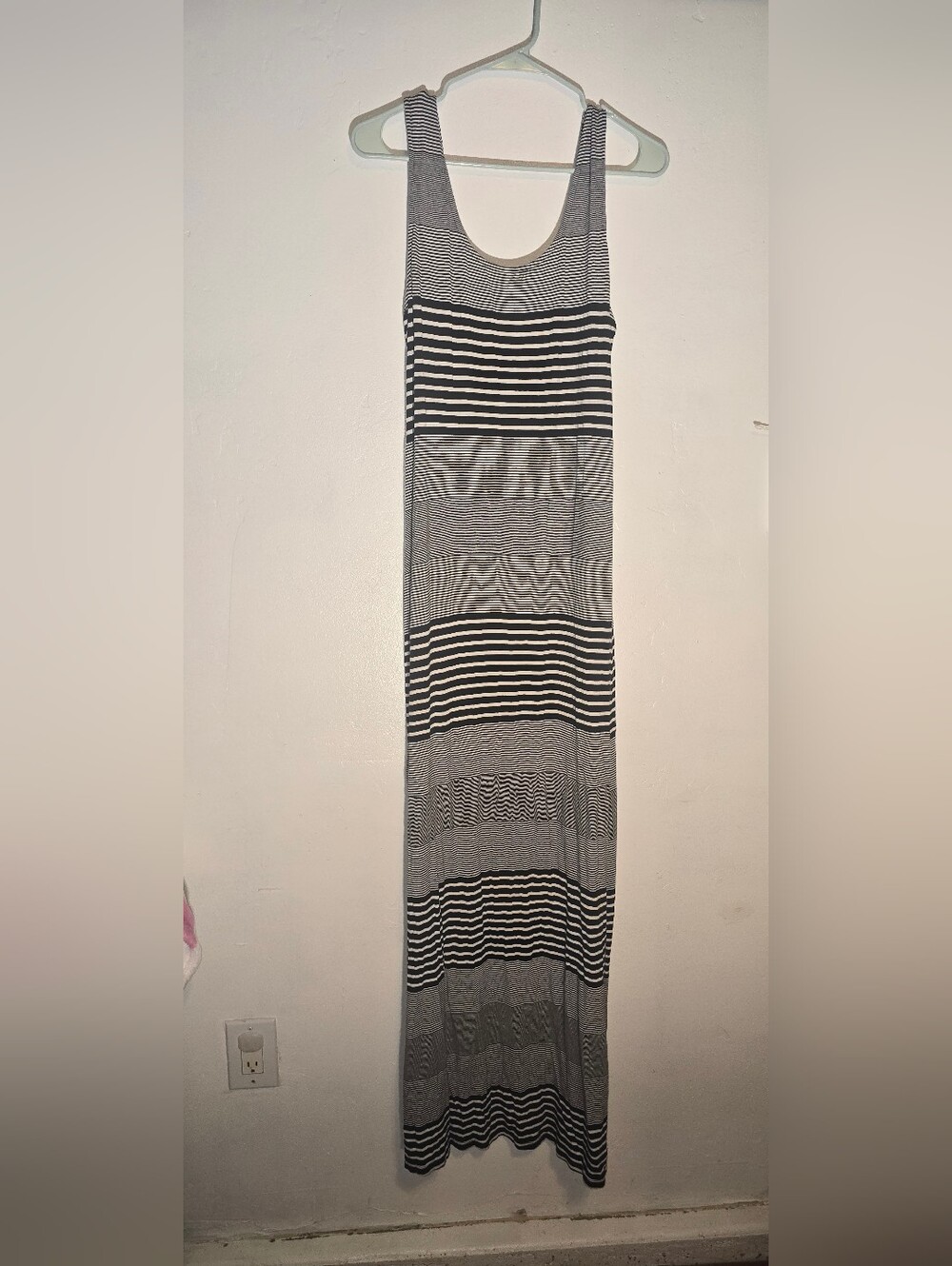 Merona Striped Black & White Maxi Skirt
